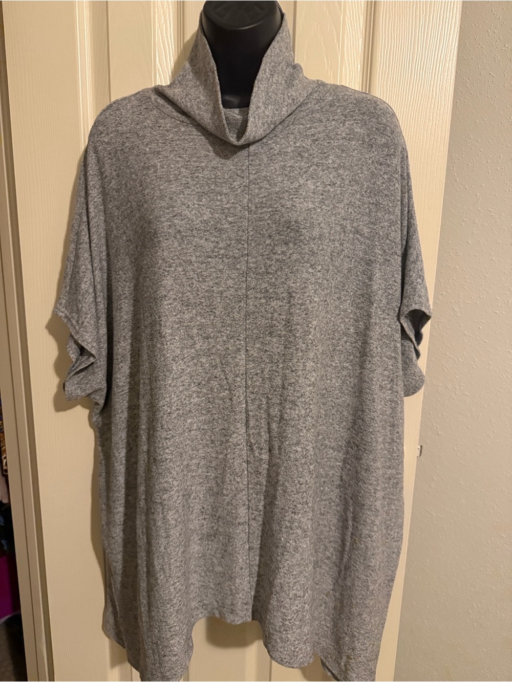 Apt. 9 Heather Gray Bat-wing Lightweight Sweater- 2X